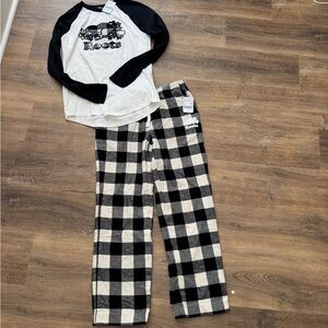Roots Gray and Black Checkered Lounge Pants